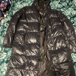 Guess Long Black Puffer Jacket