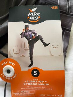 Kids' Light-Up Cyborg Ninja Halloween Costume Small
