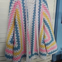 Crocheted Cardigan - Easter Theme