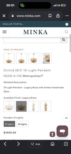 Metropolitan orchid 10 Light 29” Wide Multi Light Pendant