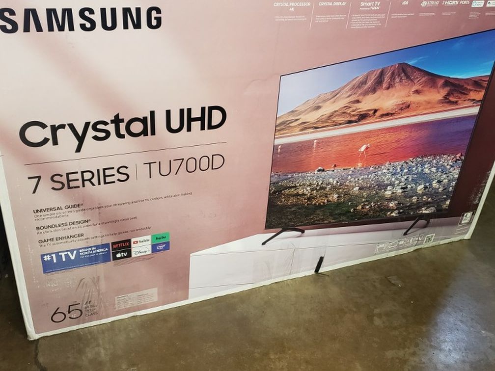 Tv Samsung 65", 4k, TU7000, 2020 Model, Excellent