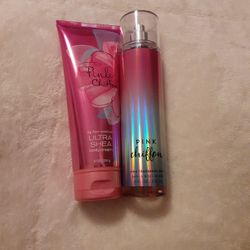 BATH & BODY WORKS SET PINK CHIFFON 