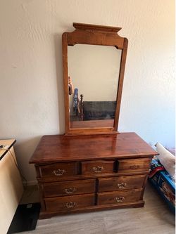 Bed frame only & dresser