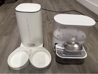 Automatic Cat Water and Feeder bowls, WiFi enabled, app control, rechargeable.