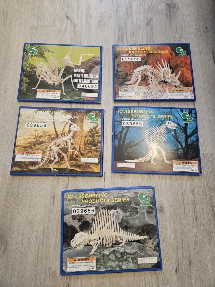 Dinosaur Wooden Puzzles - Brand New