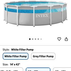 INTEX 26721MZ 14ft x 42in Prism Frame Clearview Premium Above Ground Pool Set: Includes 1000 GPH Krystal Clear Cartridge Filter Pump – 3357 Gallon Cap