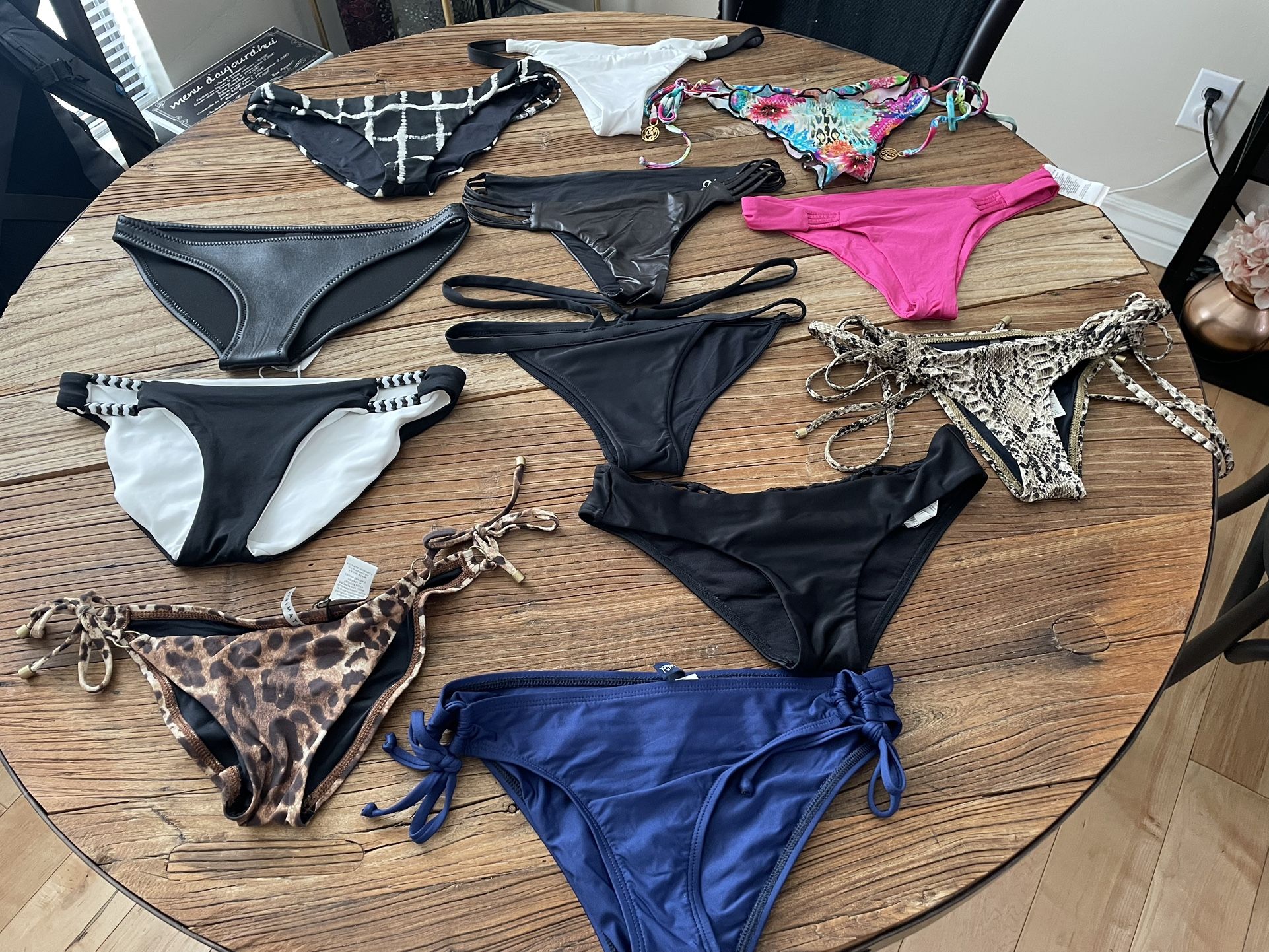 12 New Swim Bikini Bottoms Various Brands XS