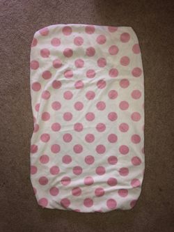 Pink Polka dot Changing Pad Cover