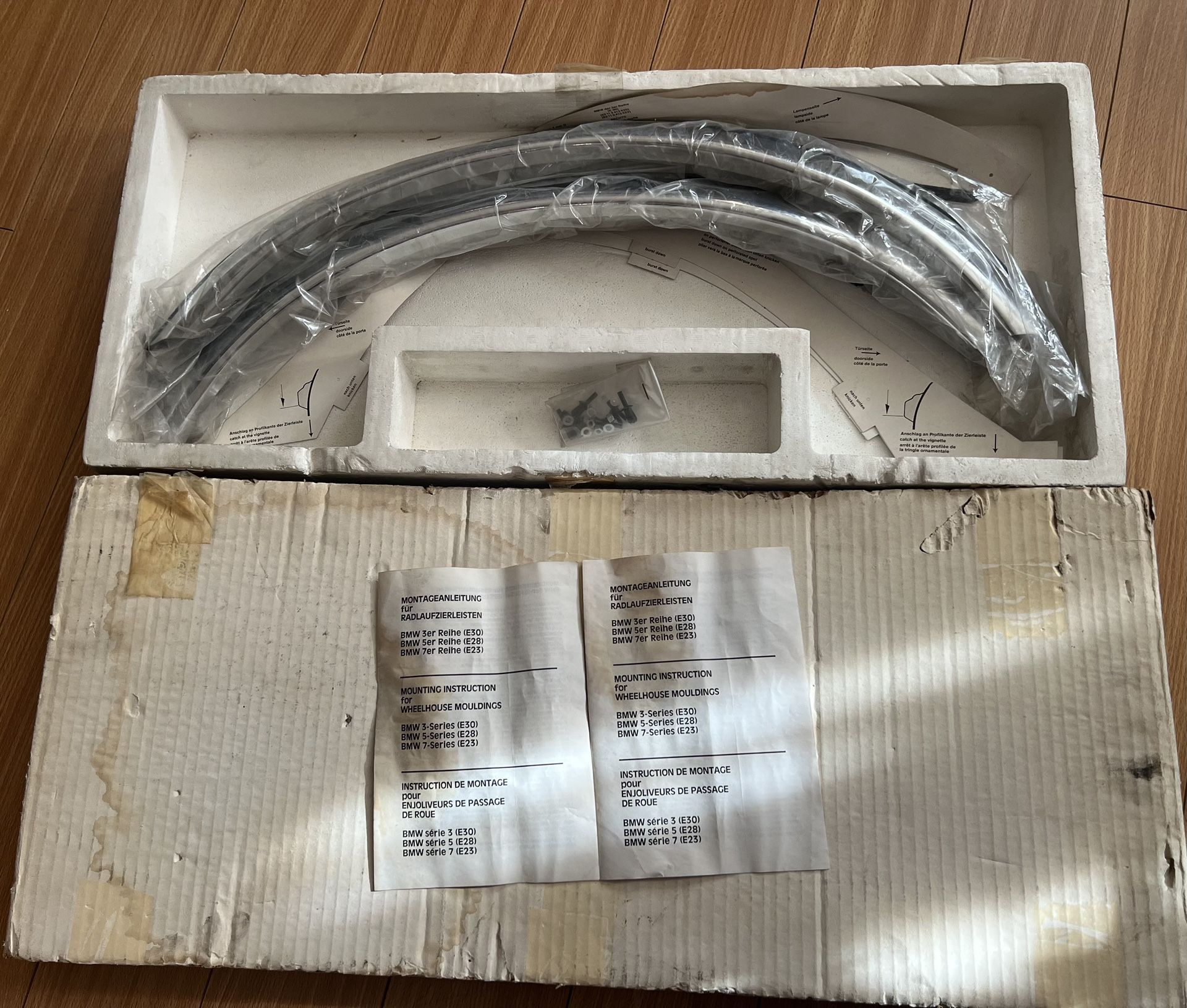 BMW E30 Fender Flares Chrome OEM NOS