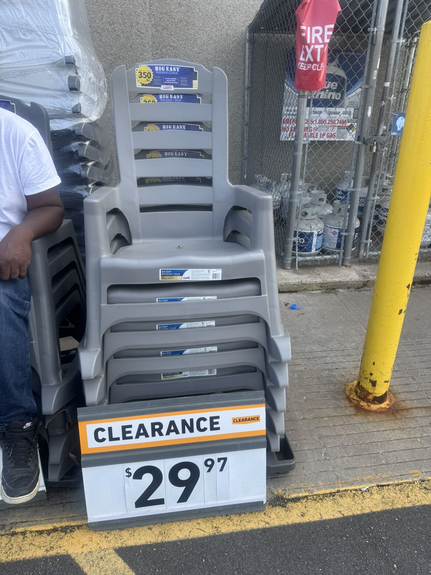 Rocking Chair gray and white