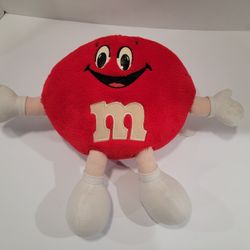 M&M's Candy Vintage 1996 Mars Inc. Red M&M 11.5" Inch Tall Stuffed Plush Toy