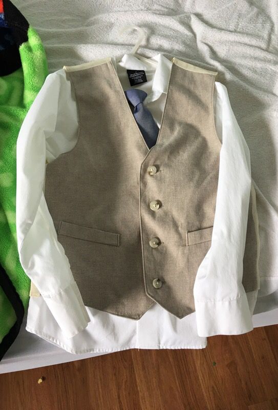 Dress shirt with vest/ tie
