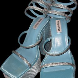 Steve Madden Light Blue Gem Stone Heels