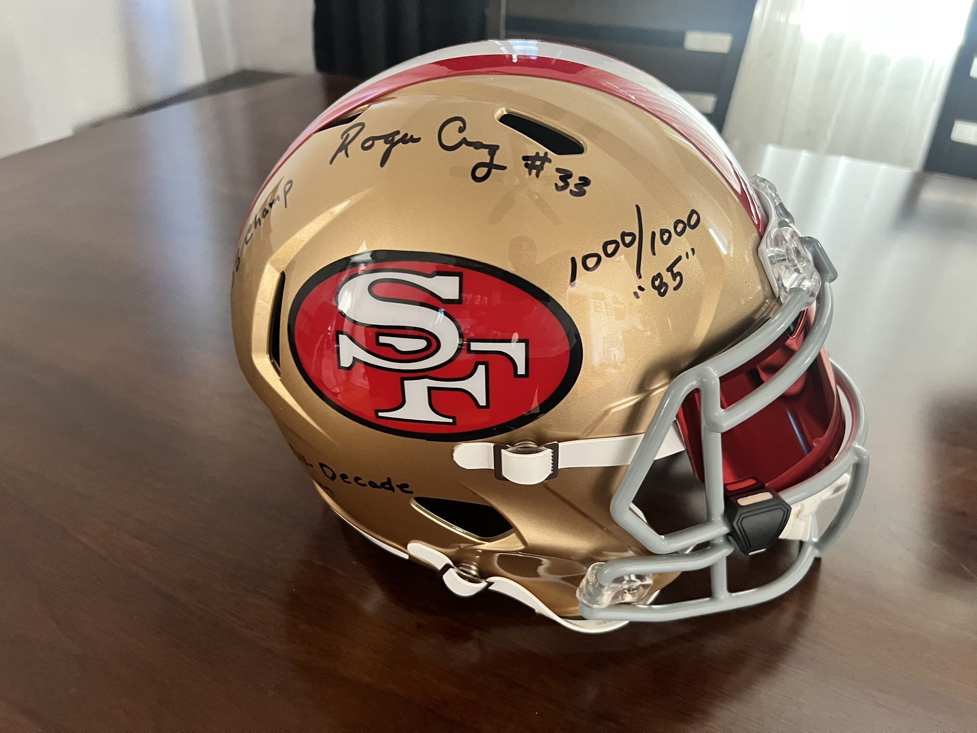 Roger Craig Of The San Francisco 49Ers Signed Full-Size Helmet With Multiple Inscriptions