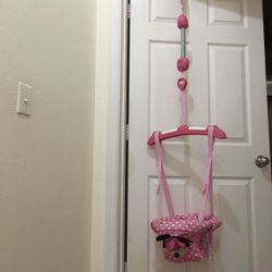 Baby girls hanging swing Minnie Mouse