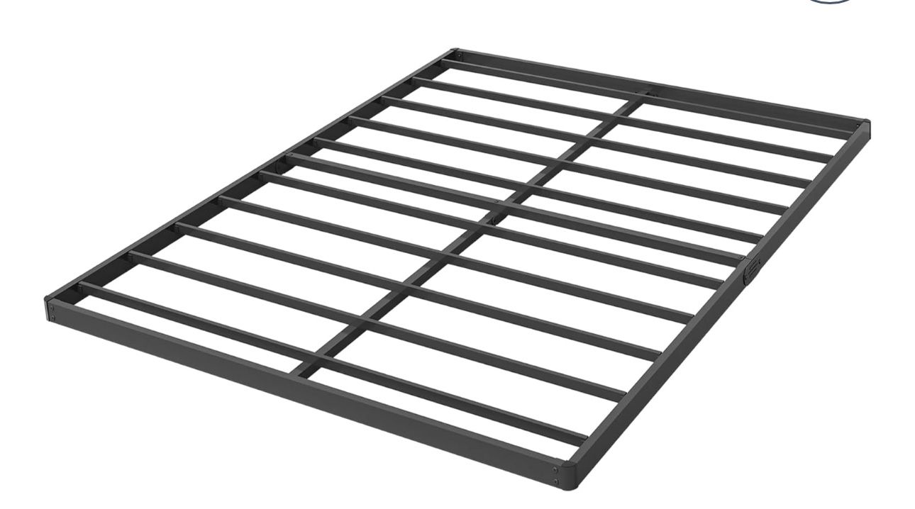 2 Inch Low Profile Box Spring, Sturdy Metal Frame Mattress Foundation, Easy Assembly, Quiet & Noise-Free, Queen Size Queen 2 Inch
