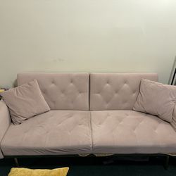 Small Light Pink Couch 