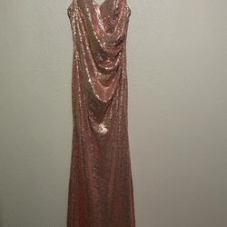 Shein, Rose Gold  Sequins Party Dress