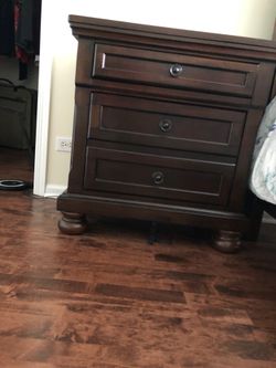 Bed frame with 2 side tables