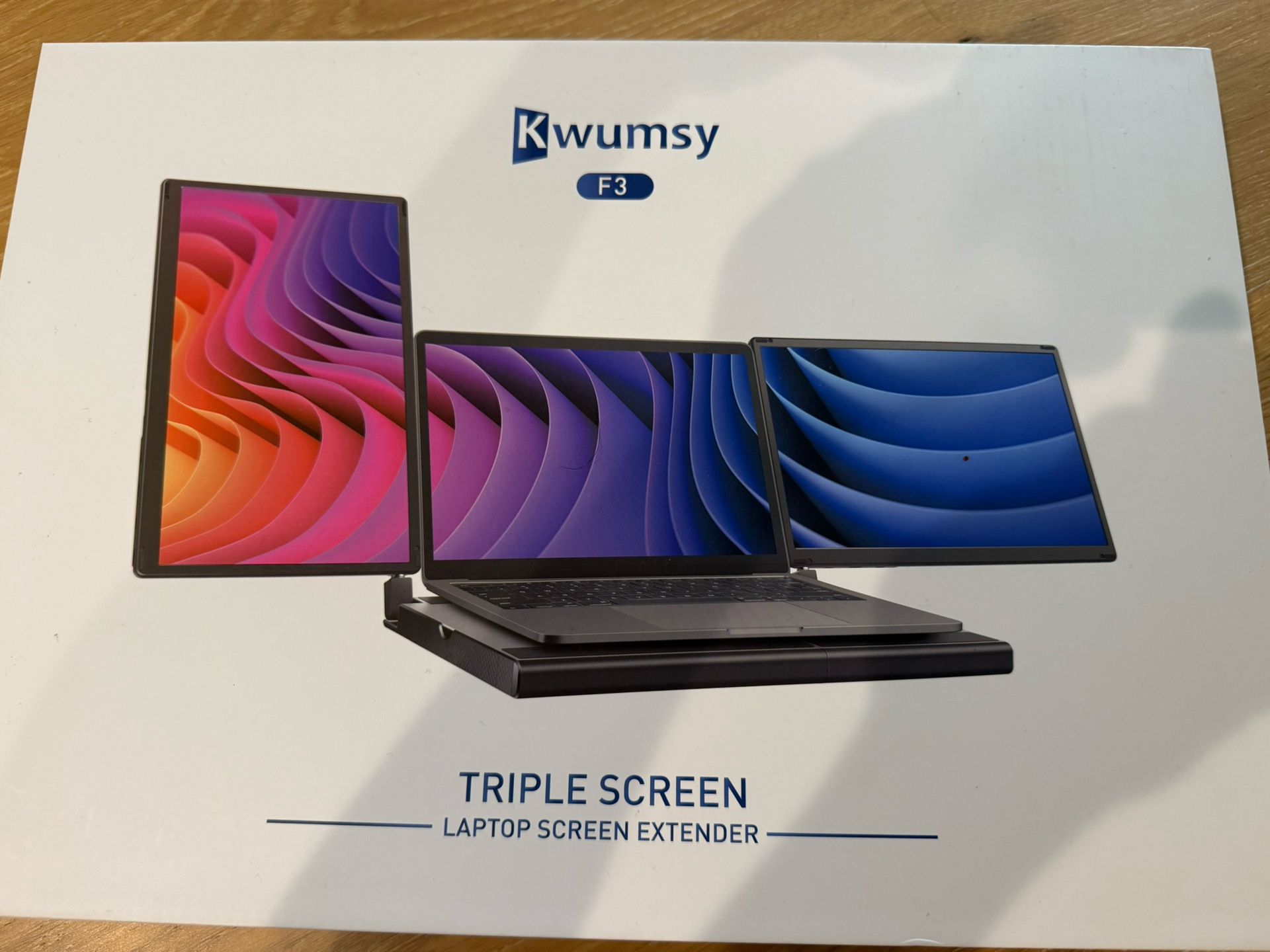 Laptop Screen Extender F3, Triple Portable Monitor 14-inch 360 Degrees Rotation with Stand, IPS FHD 1080P Workstation for Windows/Mac/Linux/Chrome Com