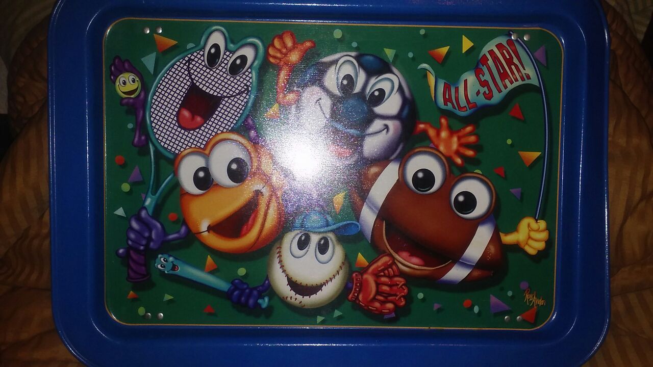 Vintalge all star tin tray by ross avidon