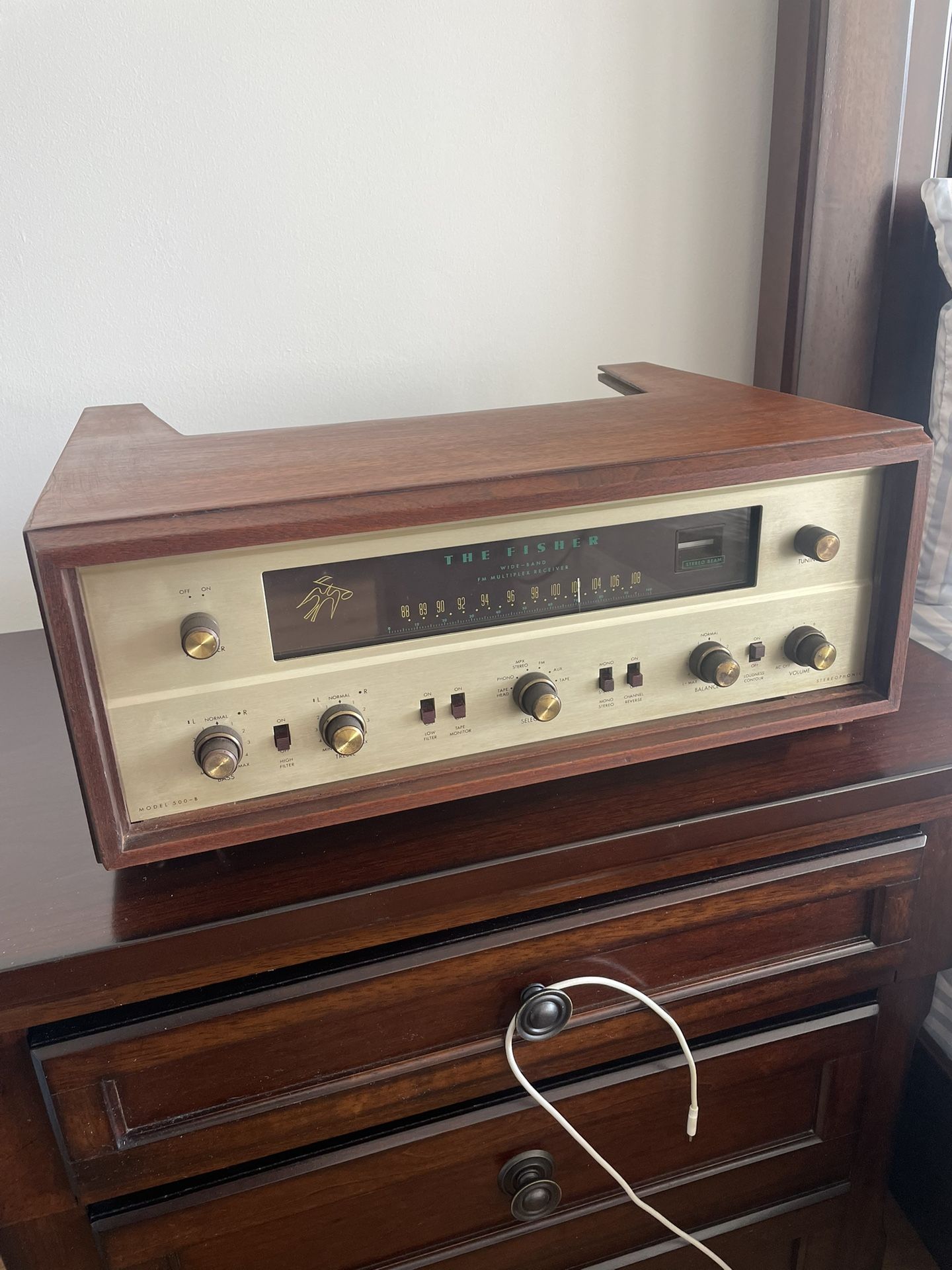 Vintage Fisher 500B Stereo Receiver With Wood Case