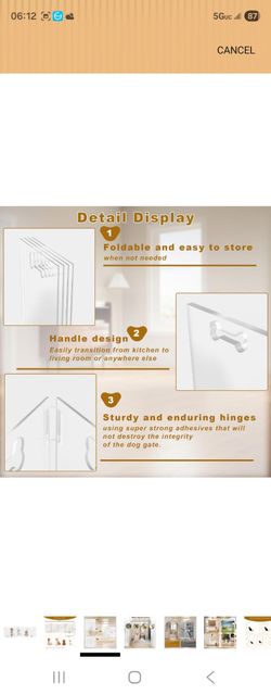 Clear Acrylic Dog Gate, 4 Panel 80" W x 24" H, Transparent Freestanding Pet Playpen Indoor, Foldable Pet Fence Barrier for Doorway with Handle/Support