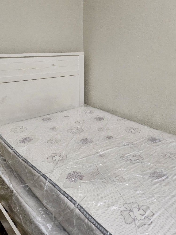 White Twin Sized Bed!