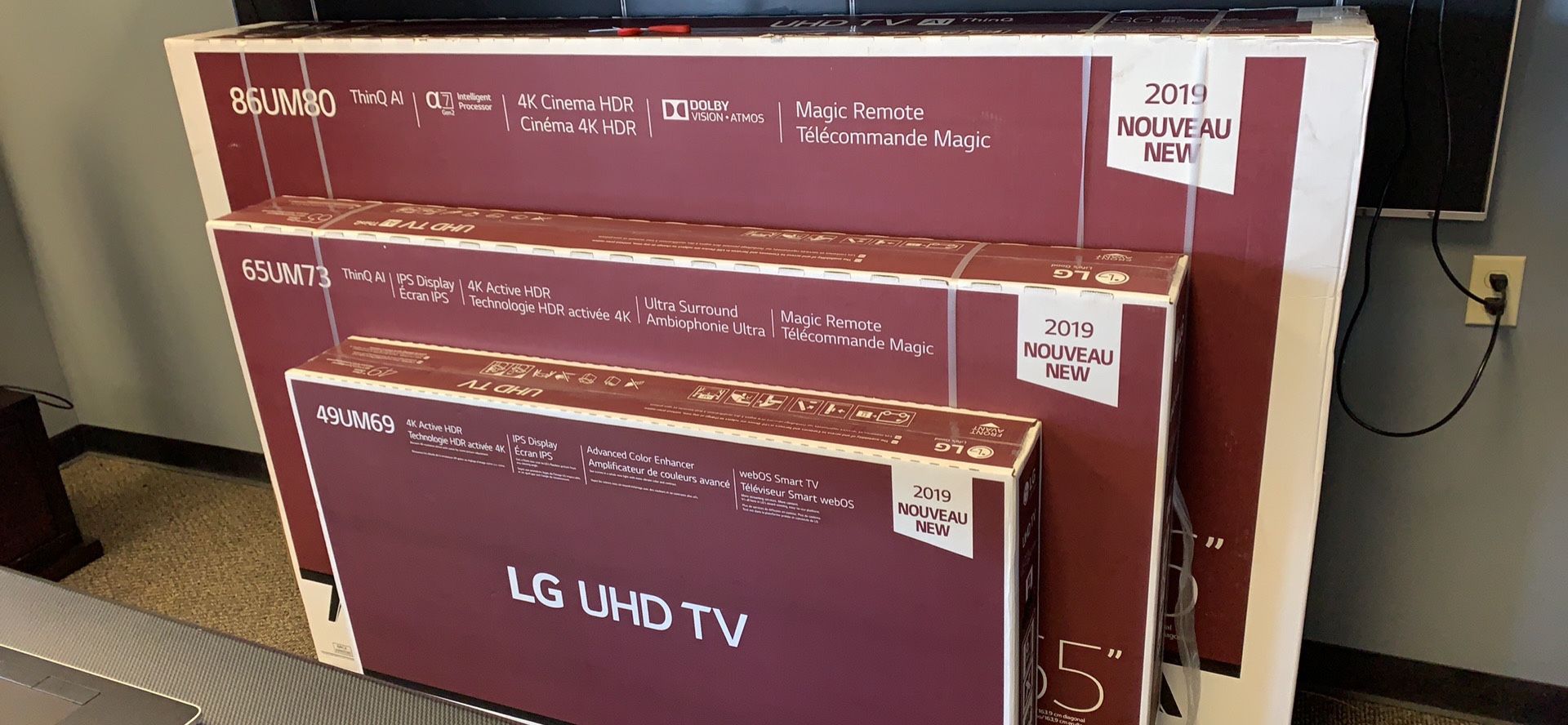 65” and 55” LG Bundle for $99/month