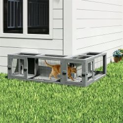 COZIWOW Wooden Cat Play Tunnel with Platforms | Multi-Combination Cat Run