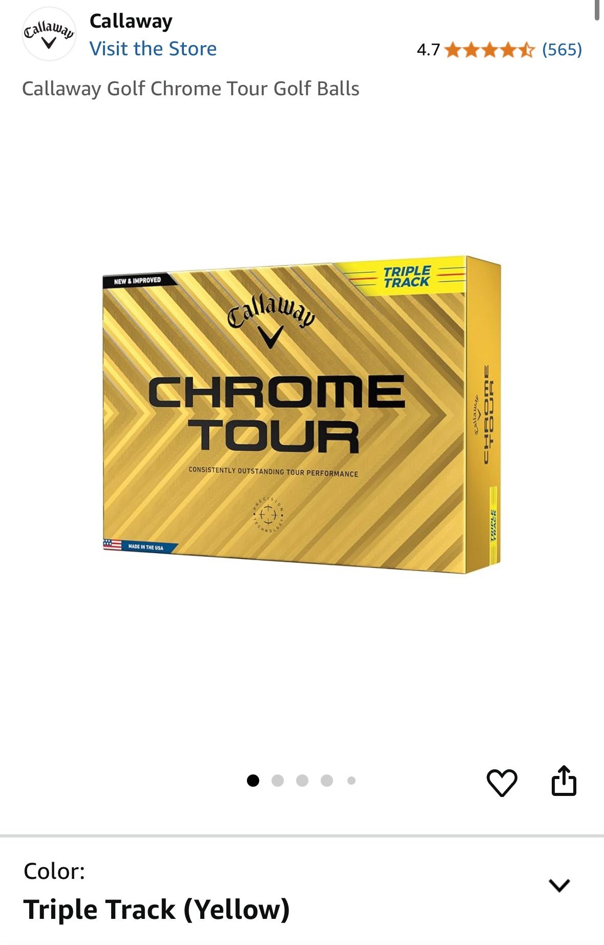Callaway Golf Chrome Tour Golf Balls
