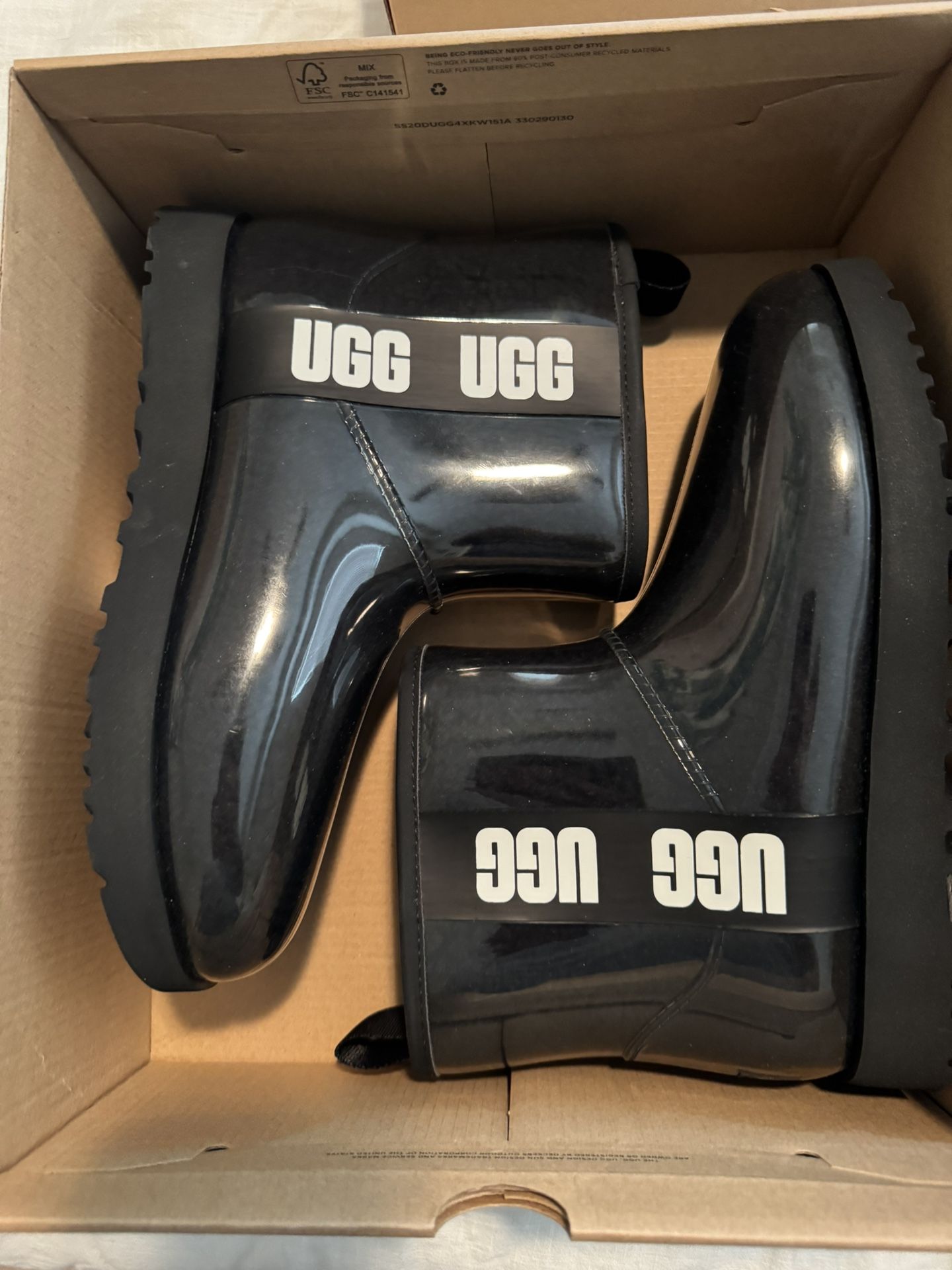 *Brand New* Size 9 Ugg Black Rain Boots
