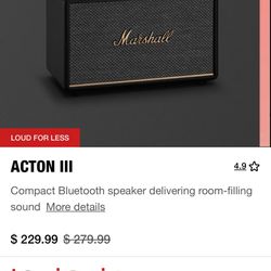 Marshall Bluetooth Speaker 
