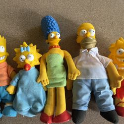 Plush Simpsons Figure Stuffed Toys Homer Bart Lot Factory Licensed