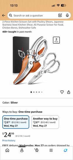 Emojoy 2-Piece Kitchen Scissors Set Poultry Shears