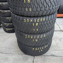 18” tires firestone 35x12.50R18 semi new with free installation $250