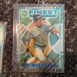 1995 JIM EDMONDS TOPPS FINEST REFRACTOR  17 ANGELS SHARP    (210)