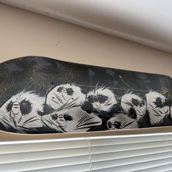 Aaron Martin Angry Woebot- 1:1- Art Medium On Wood Skate Deck.-NOT A REPRINT 