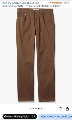 Amazon Essentials Men's Stretch Twill Pants