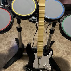 Harmonic Guitar And Drum Set Rockband Xbox 360