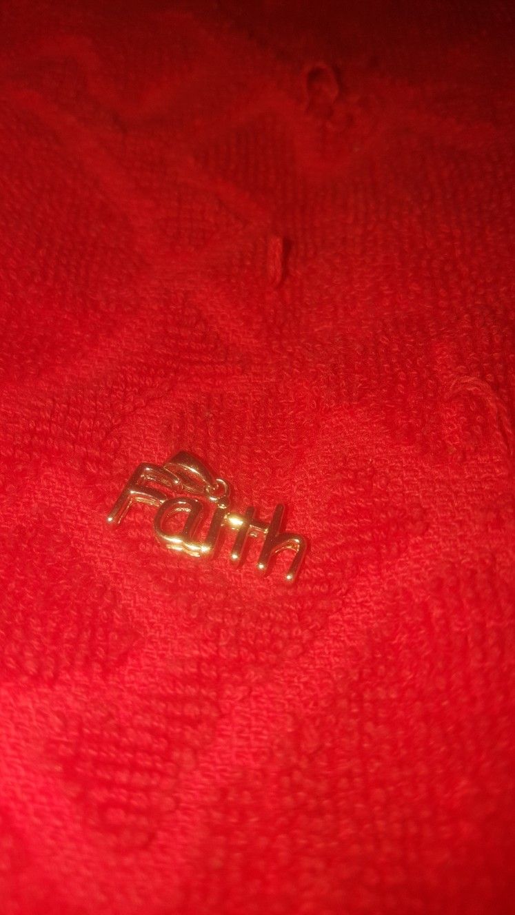925 Sterling Silver "Faith" Charm