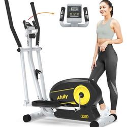 Elliptical Machine for Home Gym – 8 Resistance Levels, LCD Monitor