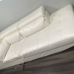 White Leather Couch