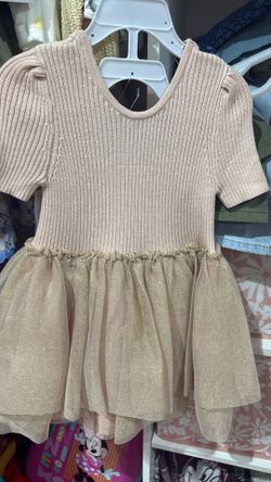 Toddler 3t Pink Dress With Shimmer Tutu