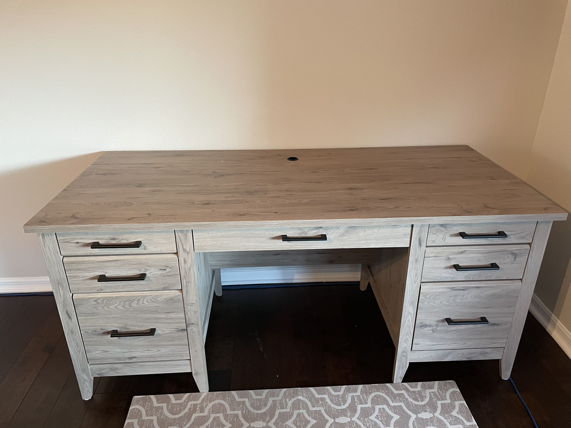 Desk With File Cabinet 