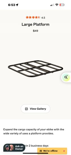 Rad large platform rack and insulated delivery bag