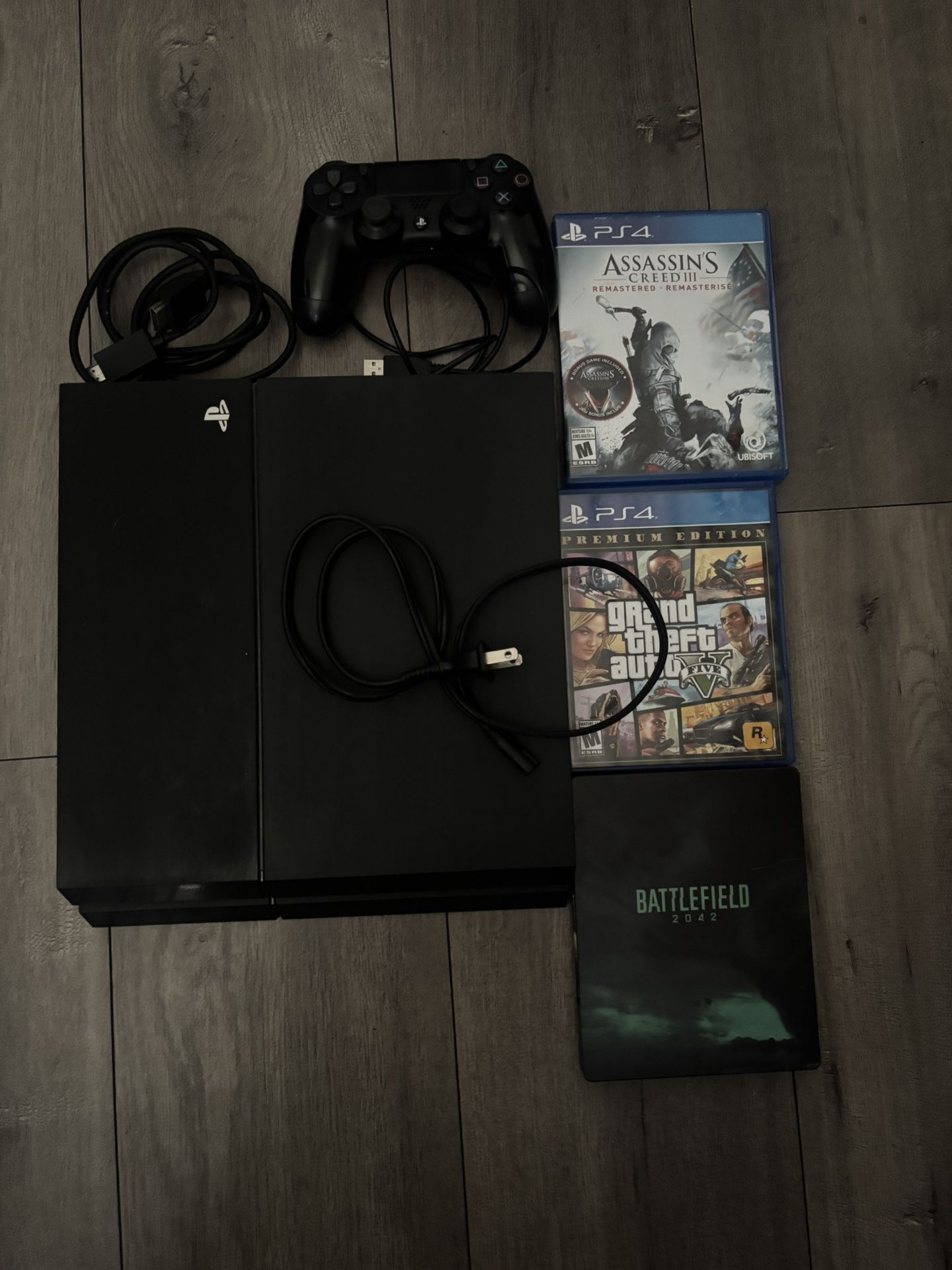 Bundle Deal-ps4 with wire And hdmi cord, controller and charging wire, plus 3 games
