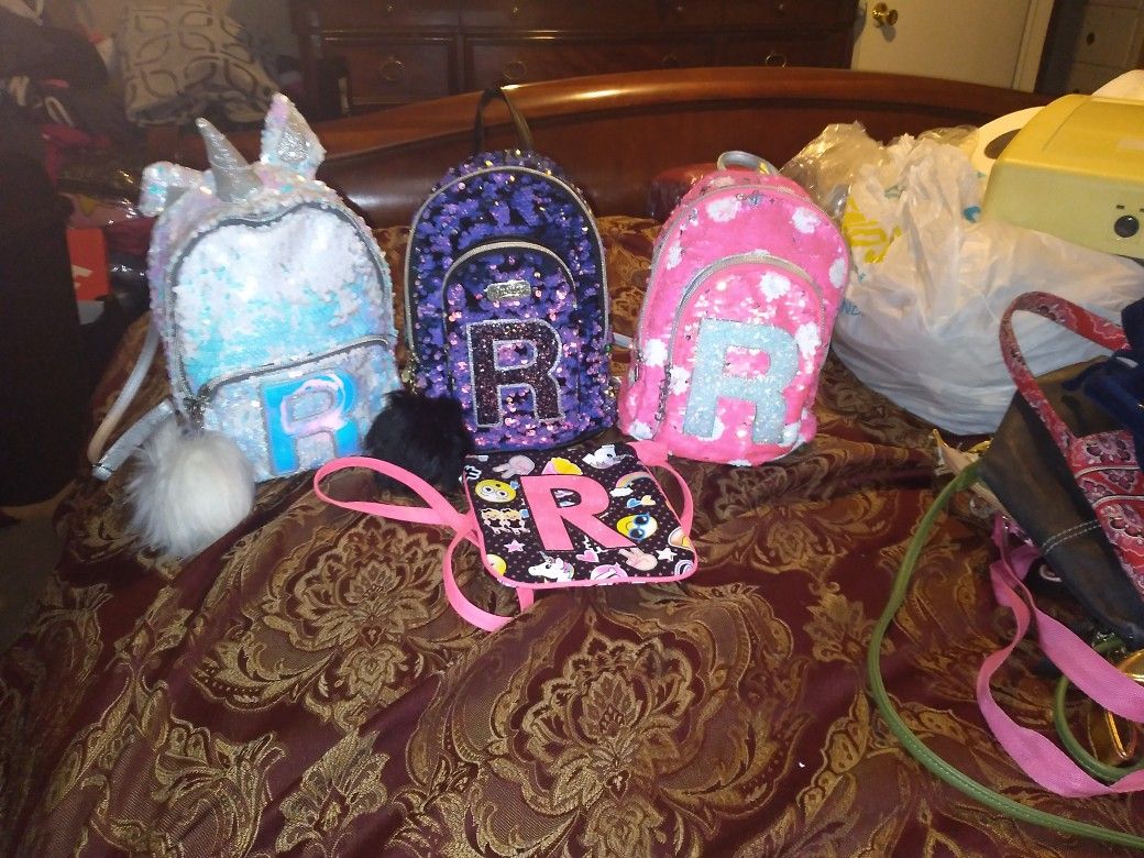 4 Justice Letter R backpack Purses