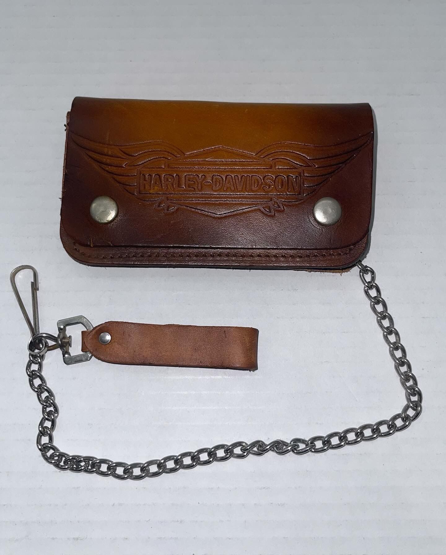 Mens Harley Davidson Chain Wallet Leather Vintage