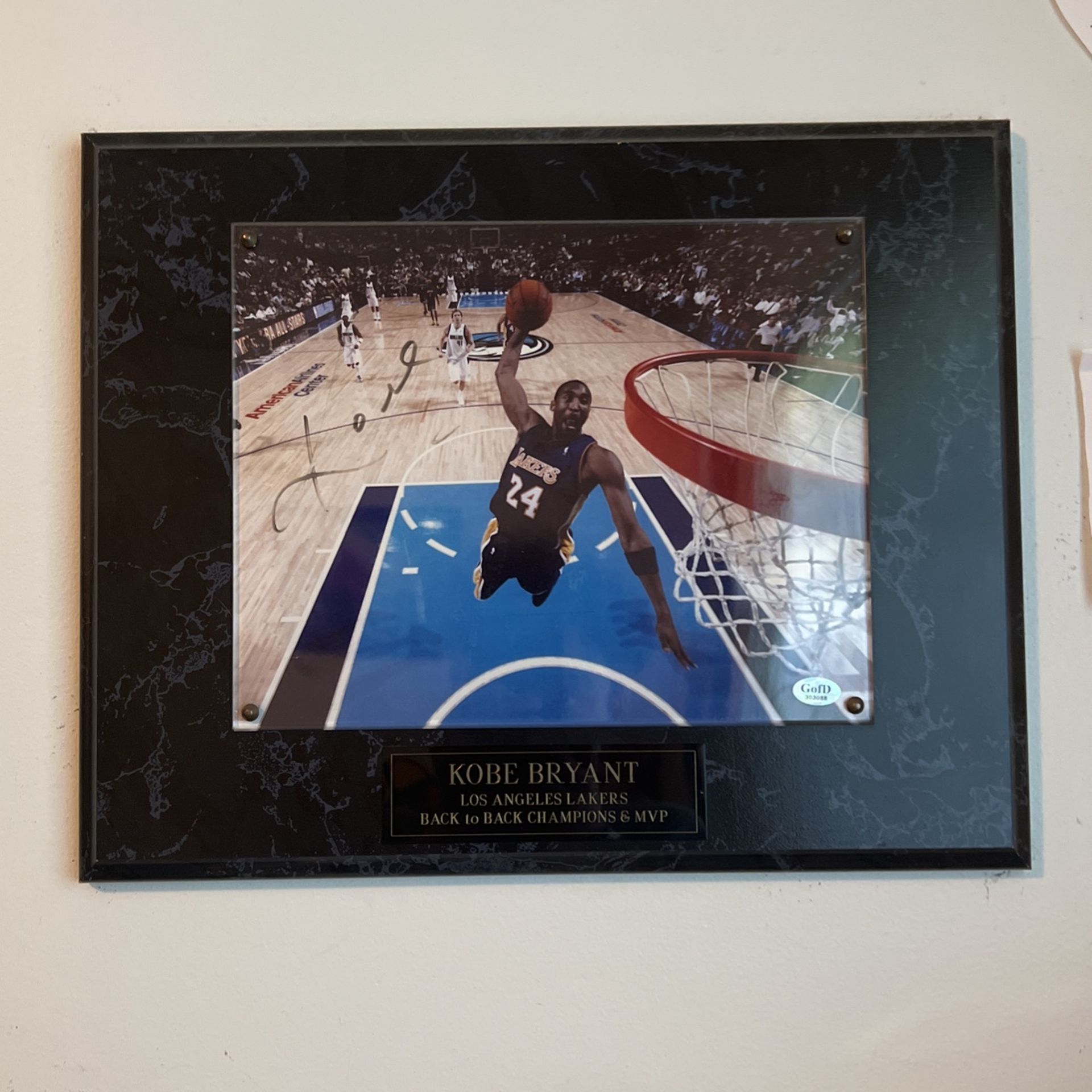 REAL Signed Kobe Picture In Frame